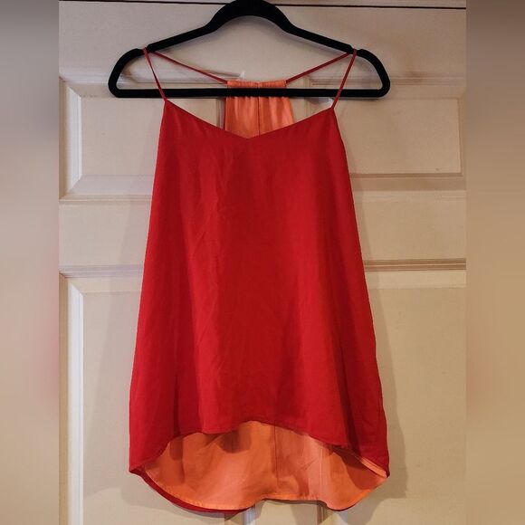 Pink and red reversible flowey tank M - Picture 5 of 6